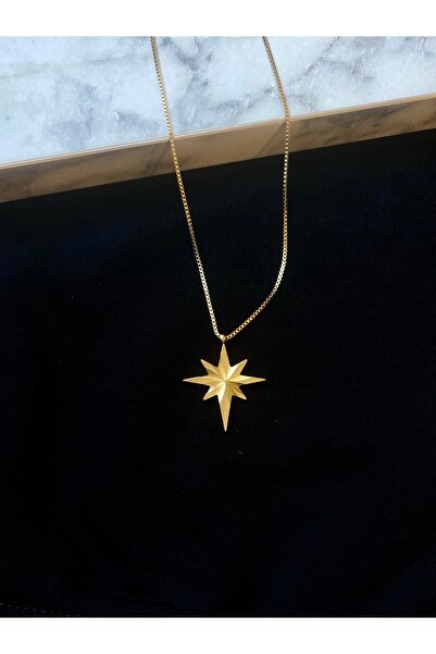 Aleda Çelik Gold Kutup Yıldızı 60 cm Kolye Unisex