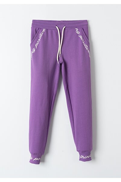 Mışıl Kids Thinking Positive Κοριτσίστικο Φούτερ με στάμπα με τσέπη και ραβδώ...