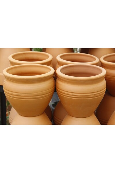 Tunç Botanik Antik Saksı - El Yapımı Doğal Çömlek
