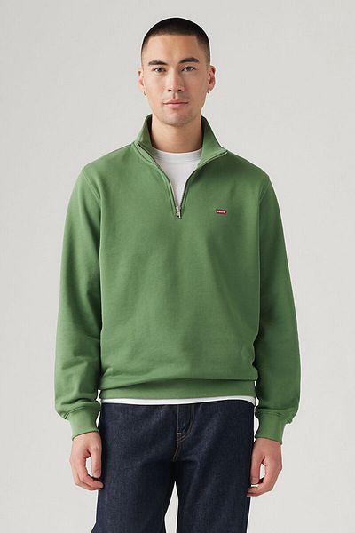 Levi's Γνήσιο πράσινο φούτερ με μισό φερμουάρ 001TU-0001