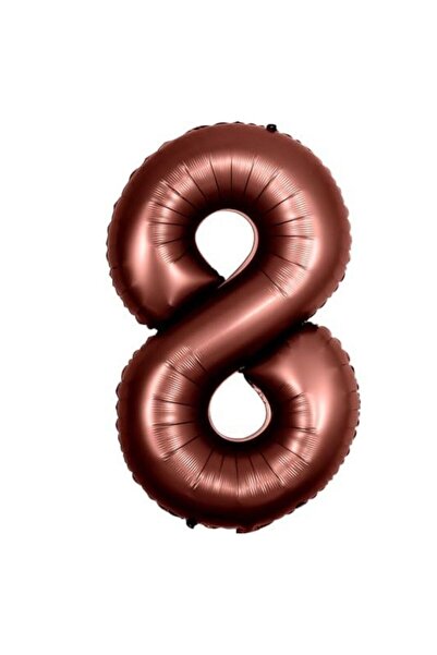 parti sürprizi بالون ريترو شوكولاتة بني 8 أرقام 100 سم