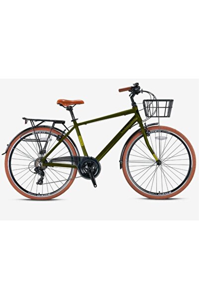 Kron Cx 100 - 28 City Bike - Man - 18' - 21 Vites - V.b. - Mat Haki-siyah/sarı