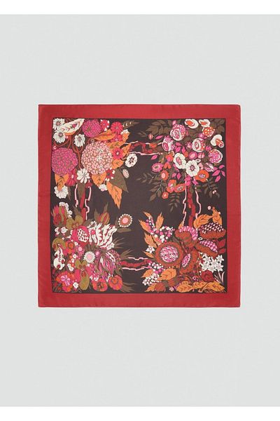 MANGO Woman Schal mit Blumenmuster