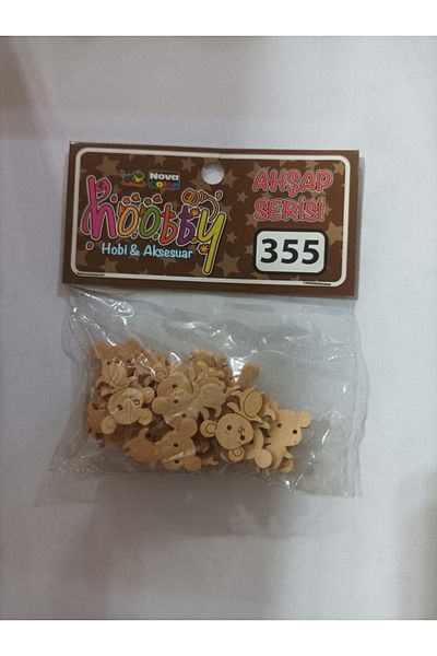 Nova Color Nc-355 Model Wooden Patterned Button - 1 Pack