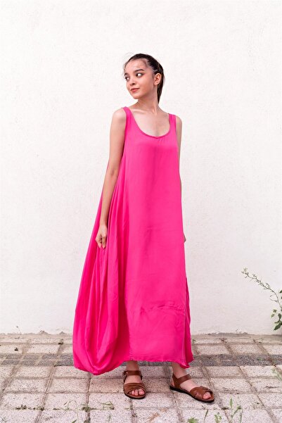 Gils Butik Fuşya Balon Model Elbise