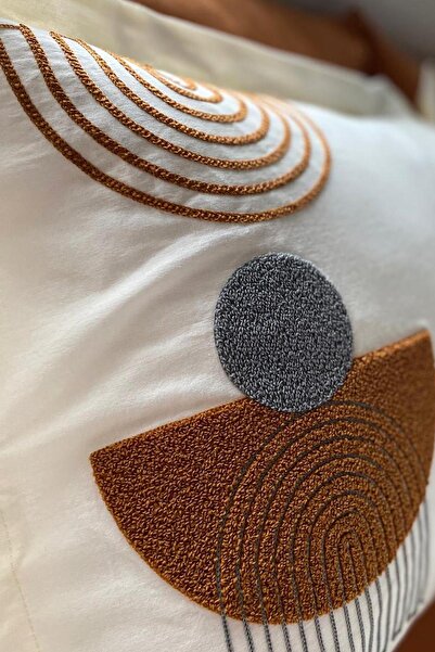 eco concept Bohemian, Double Blanket Set, Duvet Cover Set, Tufting Embroidery, 7 Pieces, 100% Cotton