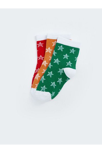 LC Waikiki LCW-gemusterte Socken für Babys – 3er-Set