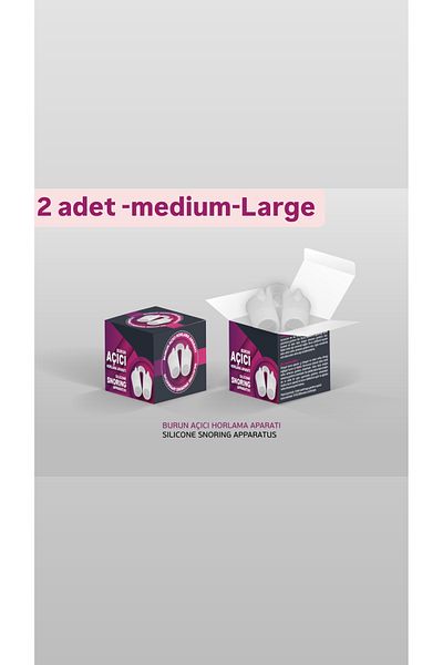 footlıne foot healthly Anti-Snoring 2-Piece In-Nose Silicone Apnea Apparatus Nostril Sterile Handle Boxed - Medium-Large
