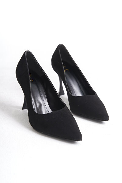 NITU Shoes Черни велурени обувки на висок ток