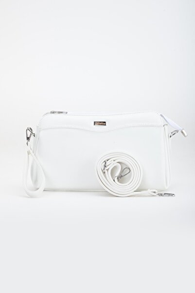 Dilimler Ayakkabı Жіночий портфель-гаманець Білий 3 відділення Довгий Короткий ремінець