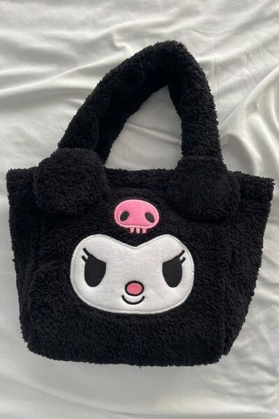 Redboxbutik Kuromi Siyah Peluş Çanta