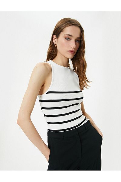 Koton Halter Neck Tank Top Sleeveless Ribbed