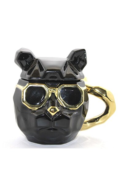 Livava Cool Dog Porcelain Mug, Black, 16X14