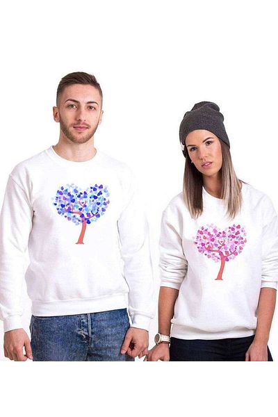 Tshirthane Love Tree Lover Combinations Sweatshirt Couple Combination