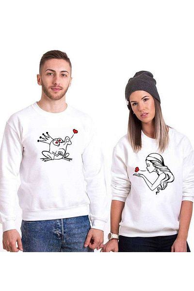 Tshirthane Frog Prince Lover Combinations Sweatshirt Couple Combination
