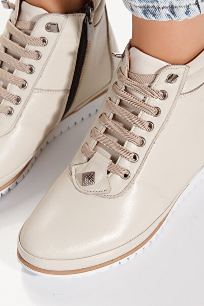 İLOLİCA Hakiki Deri Günlük Topuksuz Spor Kadın Bot Tommy