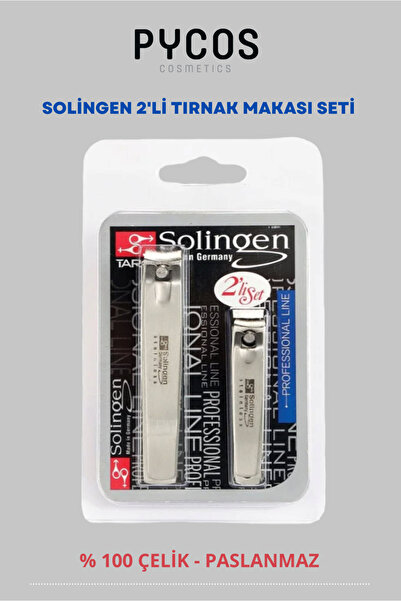 PYCOS COSMETICS Solingen %100 Çelik, Paslanmaz İkili Tırnak Makası Seti
