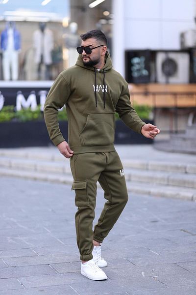 ZENGOLL & RAMİRES Hooded and Elastic Leg 3 Thread Tracksuit Set