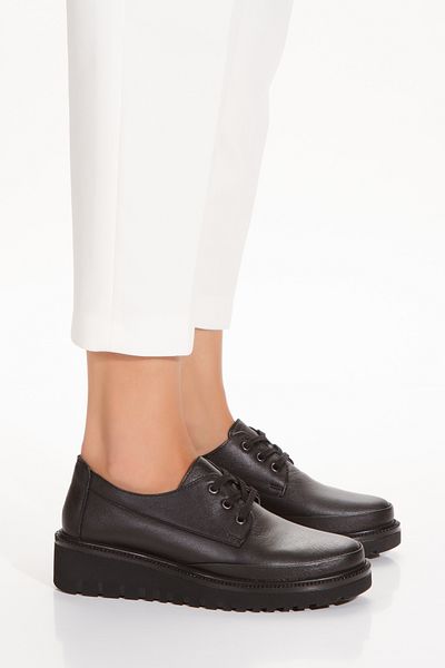 Ender Pantofi casual de damă cu șireturi cu talpă ortopedică din piele naturală