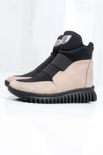 Hanımsoller Mink Suede Zippered Stretch Women's Boots