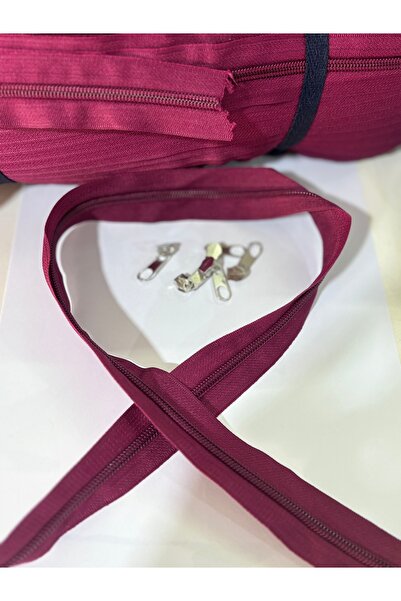 ALOTUHAFİYE Bordo metrelik fermuar 10 metre