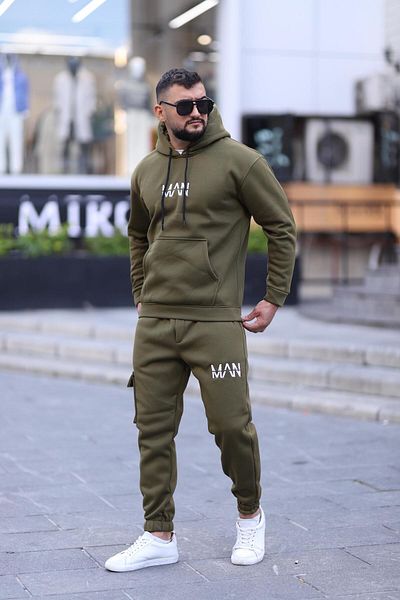 ZENGOLL & RAMİRES Hooded and Elastic Leg 3 Thread Tracksuit Set