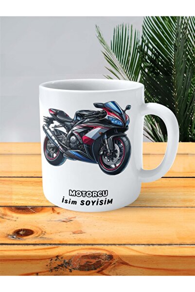 ART HEDİYE motorcu motor Meslek Baskılı Kupa Bardak Çift Taraflı baskı kişiye...
