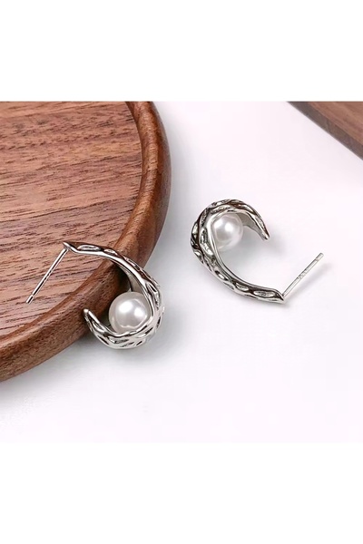 monalisatoka Kadın Gümüş İncili Sarkıt Küpe