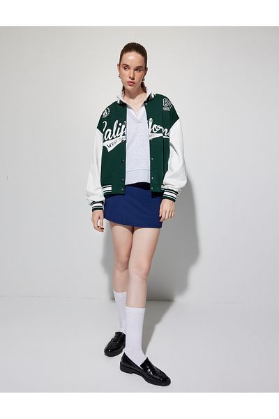 Koton High Waist and Elastic Waist Sports Shorts Skirt - Interlock