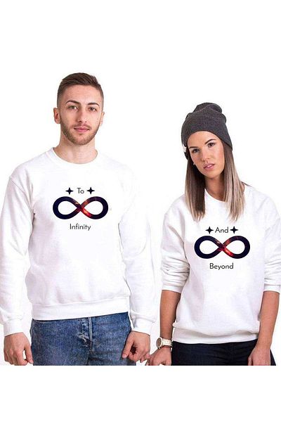 Tshirthane Everlasting Love Lover Couple Combination - Infinity Sweatshirt