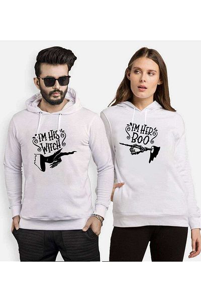 Tshirthane Witch Boo Lover Combos Hooded Couple Combination