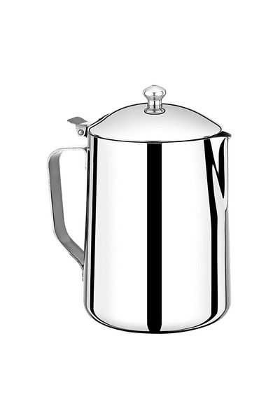 Hascevher High Quality Stainless Steel Milk Pot with Lid 1 Liter