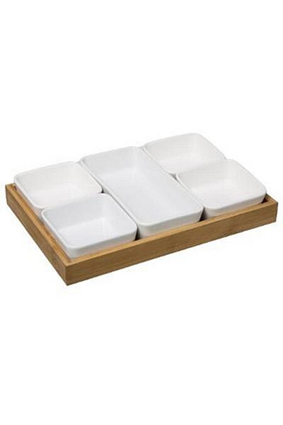 Secret de Gourmet 6-Piece Serving Appetizer Set with Tray 2000ml 173778
