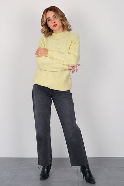 FACETTE Women's 2021243091   Stand Collar Soft Sweater