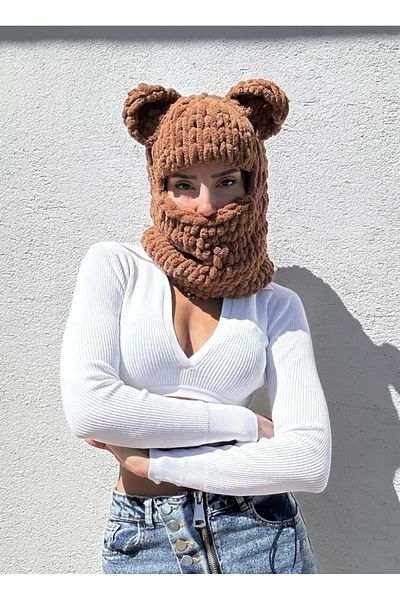 AidaAstrid Snow Mask Hat Puffy Beanie Ski&Snowboard Balaclava