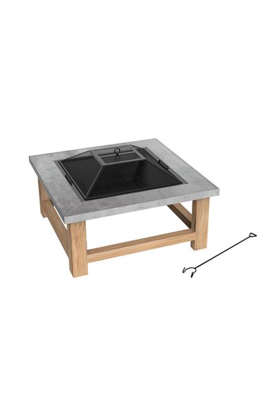 Bali Wood Burning Fire Pit with Spark Screen 34inch