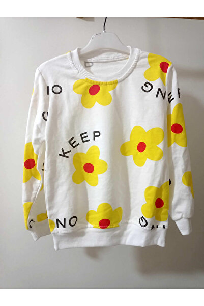 krm kerem bebe Sarı Papatya Desenli Çocuk Pijama Takımı