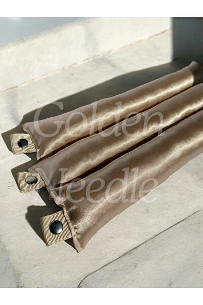 Golden Needle 2'li Boneli Çıtçıtlı Bigudi Saç Sosisi Isısız Saç Şekillendirici Kapiçino Bone
