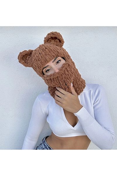 AidaAstrid Snow Mask Hat Puffy Beanie Ski&Snowboard Balaclava