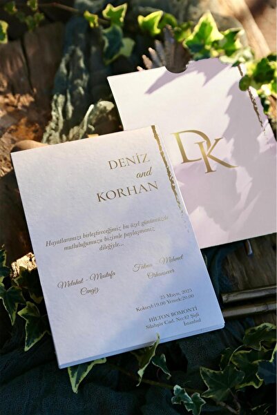 Linvito Kampanyalı Düğün, Nikah, Nişan Davetiyesi (50 Adet)