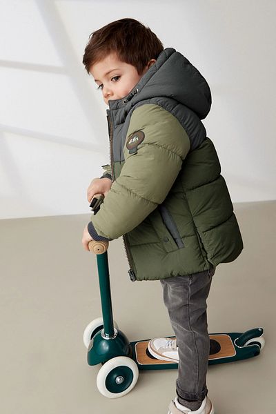 Next Baby Lined Water Resistant Hooded Padded Coat