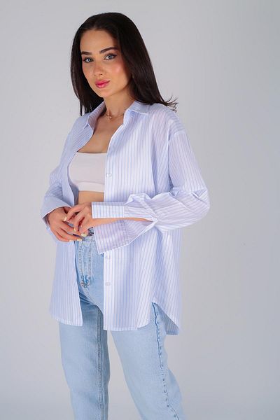 FACETTE Cămașă de damă cu model linie albă