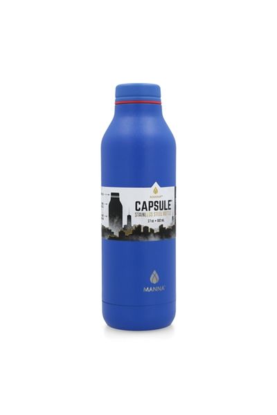 manna Stainless Steel Capsule Powder Wave Water Bottle 502ml