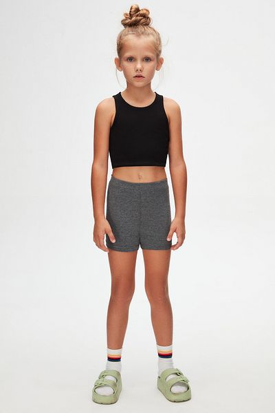 LOVETTI Girl's DarK Gray Basic Dance Shorts