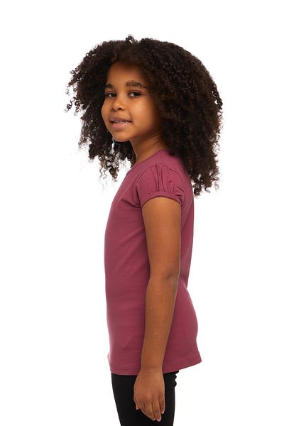 LOVETTI Girl - Light Plum zero CollAr WAtermelon Sleeve T-shirt
