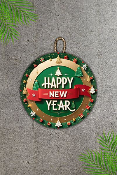 Dormot Μοντέρνο Ξύλινο Στολίδι Πόρτας - Πρωτοχρονιά, Καλή Πρωτοχρονιά Εξωτερική Πόρτα Susu - Στολίδι τοίχου