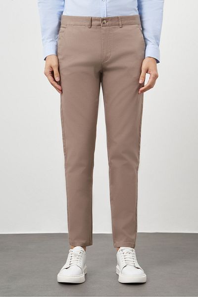 Morven Men's Light Brown Chino Dynamic Fit Trousers
