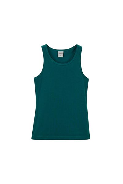 LOVETTI Girl's DarK Petrol Basic Swimming TanK Top