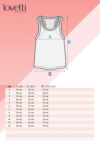 LOVETTI Phosphor Orange Basic Girl's Swimming Tank Top