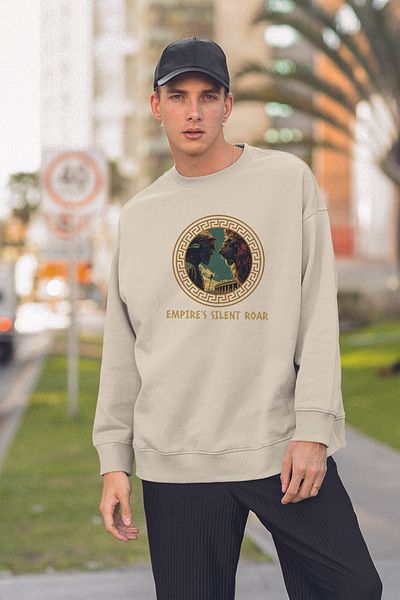 MYADA Φούτερ Empire's Silent Roar Printed Oversize 22846